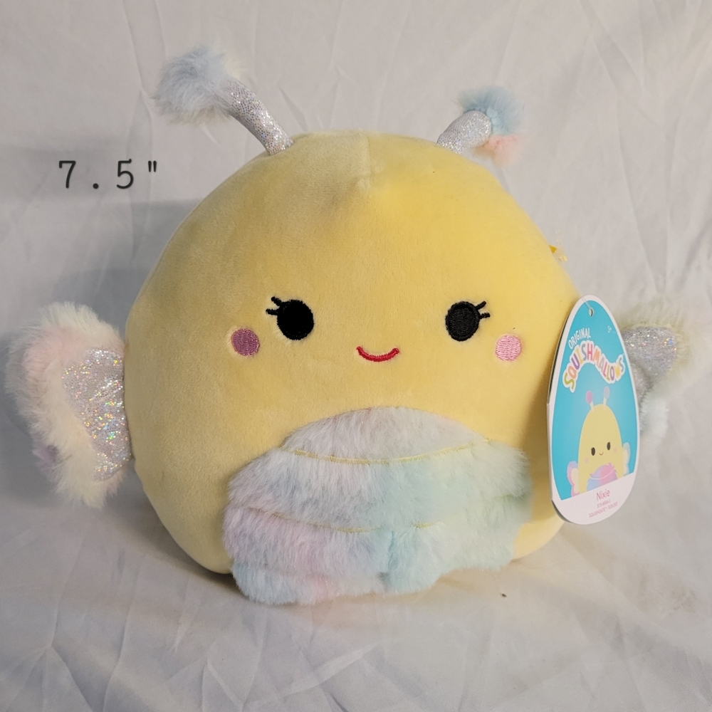 NWT 7.5" Nixie the Fuzzy Belly Butterfly Squishmallow Kellytoy Plush Toy Easter